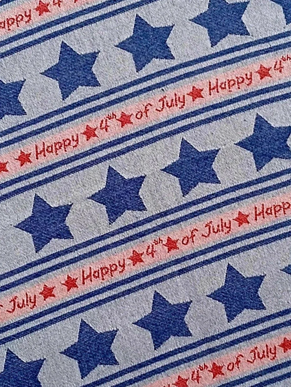 New Set of 2 Stars Jacquard Kitchen Towels 100% cotton, patriotic 4th of July